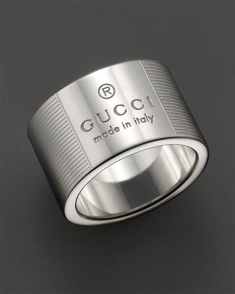 gucci ring silver 925|gucci trademark ring.